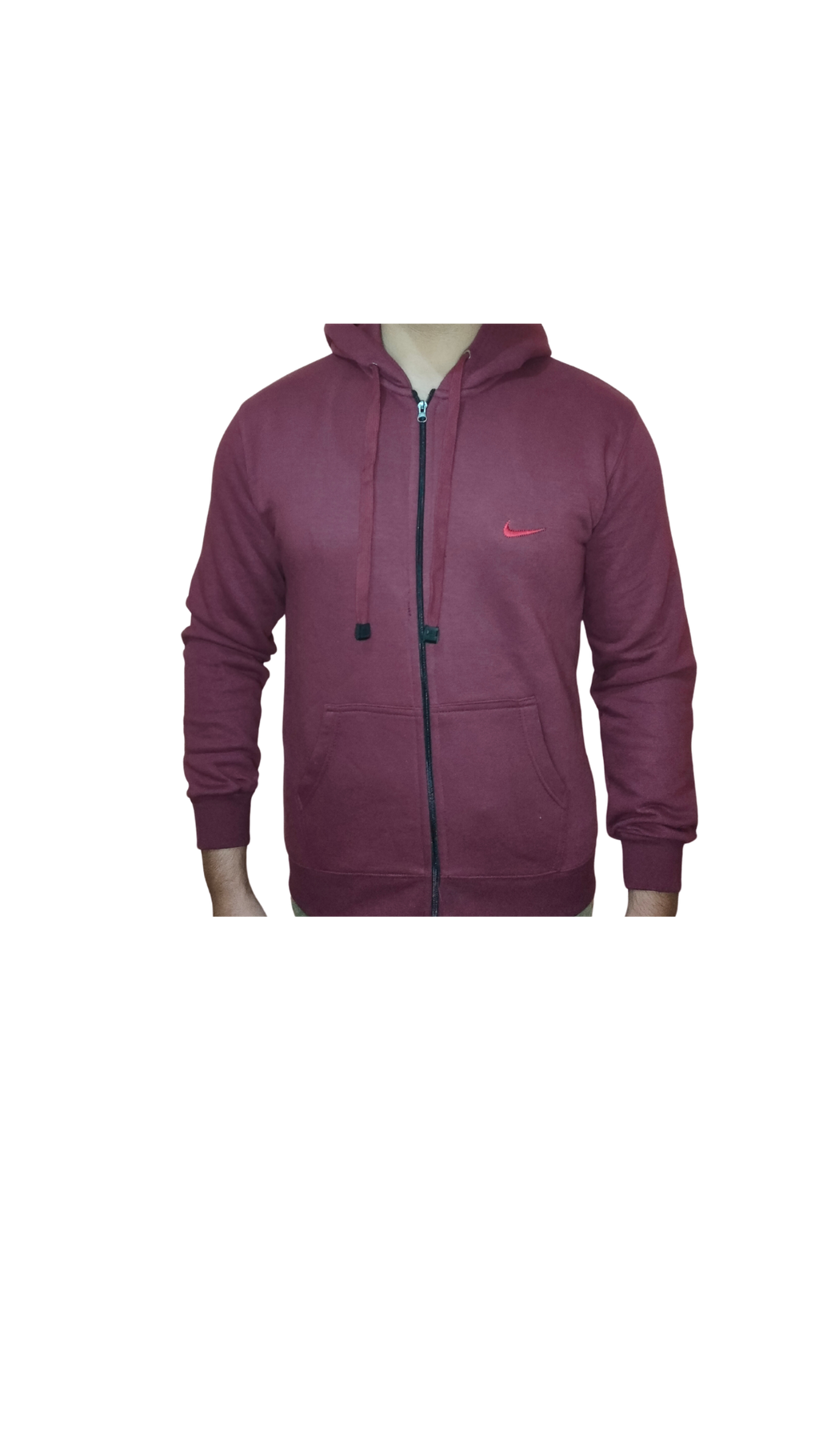 Maroon Zipper Hoodie